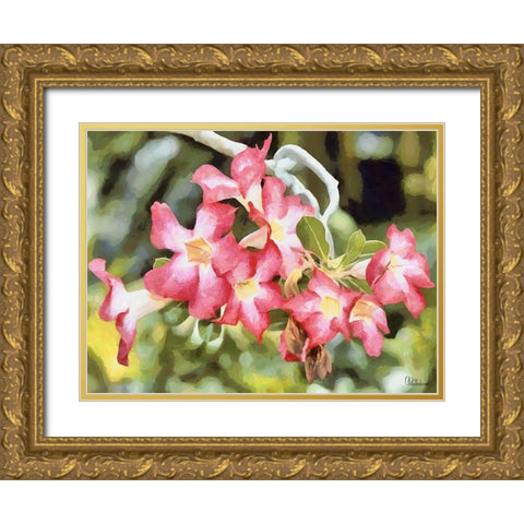 Orchids XXVI Gold Ornate Wood Framed Art Print with Double Matting by Medeiros, Celito