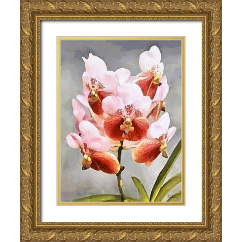Orchids XXXI Gold Ornate Wood Framed Art Print with Double Matting by Medeiros, Celito