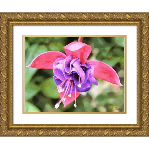 Orchids XXXII Gold Ornate Wood Framed Art Print with Double Matting by Medeiros, Celito