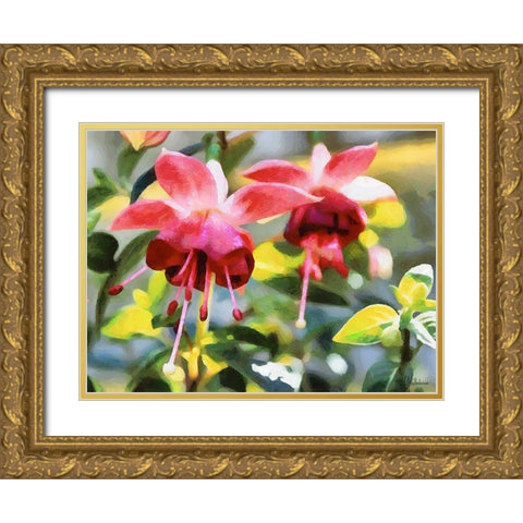 Orchids XXXIV Gold Ornate Wood Framed Art Print with Double Matting by Medeiros, Celito