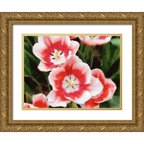 Orchids XXXV Gold Ornate Wood Framed Art Print with Double Matting by Medeiros, Celito