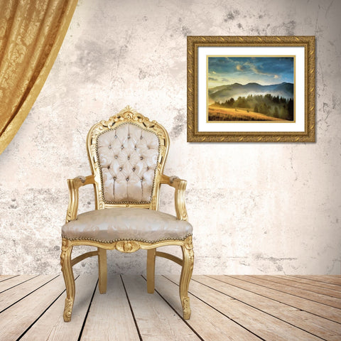 The Fog Collection II Gold Ornate Wood Framed Art Print with Double Matting by Medeiros, Celito