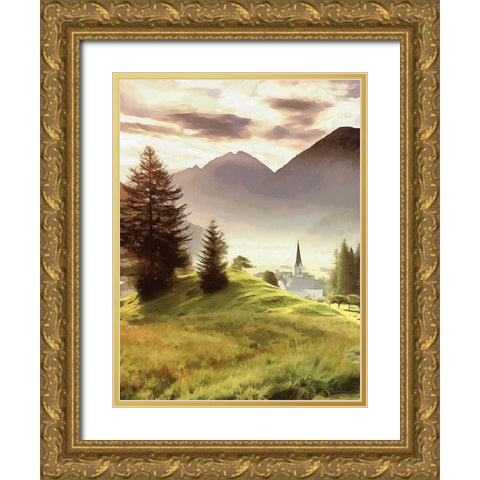The Fog Collection III Gold Ornate Wood Framed Art Print with Double Matting by Medeiros, Celito