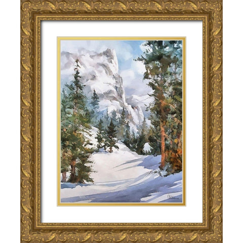 Sunny Day in Winter III Gold Ornate Wood Framed Art Print with Double Matting by Medeiros, Celito