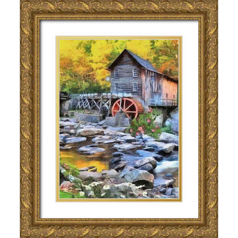 Mill Collection I Gold Ornate Wood Framed Art Print with Double Matting by Medeiros, Celito