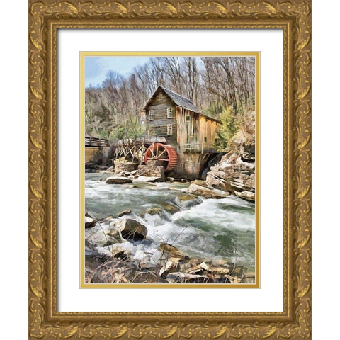 Mill Collection II Gold Ornate Wood Framed Art Print with Double Matting by Medeiros, Celito