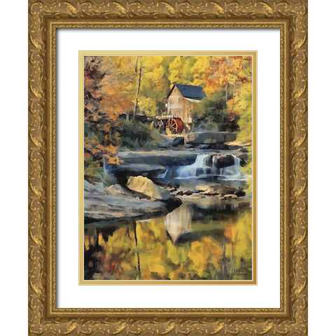 Mill Collection III Gold Ornate Wood Framed Art Print with Double Matting by Medeiros, Celito