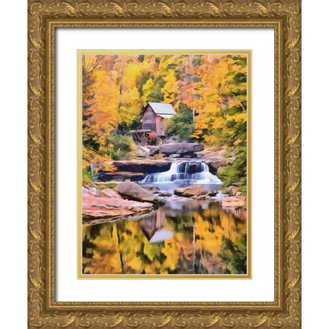Mill Collection IV Gold Ornate Wood Framed Art Print with Double Matting by Medeiros, Celito