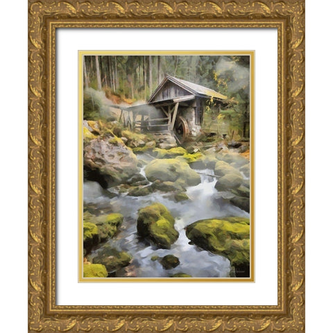 Mill Collection VII Gold Ornate Wood Framed Art Print with Double Matting by Medeiros, Celito