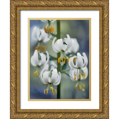 I like Flowers IV Gold Ornate Wood Framed Art Print with Double Matting by Medeiros, Celito