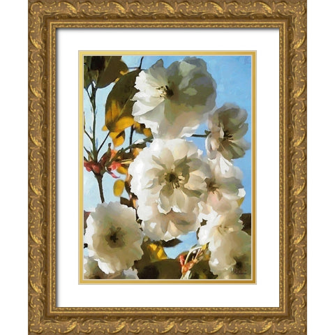 I like Flowers X Gold Ornate Wood Framed Art Print with Double Matting by Medeiros, Celito