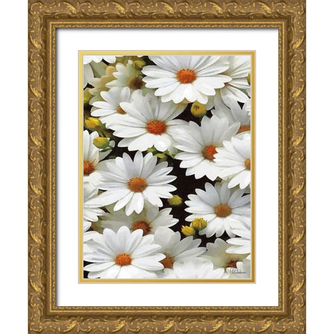 I like Flowers XI Gold Ornate Wood Framed Art Print with Double Matting by Medeiros, Celito