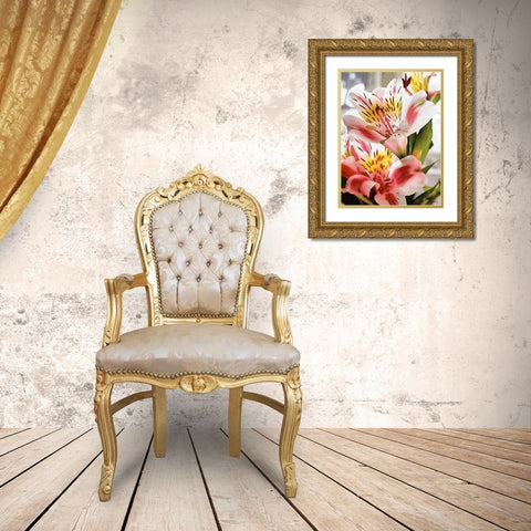 I like Flowers XIII Gold Ornate Wood Framed Art Print with Double Matting by Medeiros, Celito