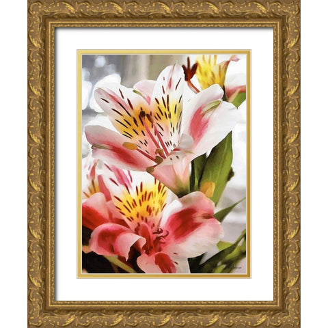 I like Flowers XIII Gold Ornate Wood Framed Art Print with Double Matting by Medeiros, Celito