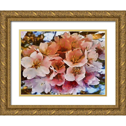 I like Flowers XV Gold Ornate Wood Framed Art Print with Double Matting by Medeiros, Celito