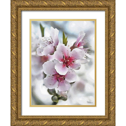 I like Flowers XVII Gold Ornate Wood Framed Art Print with Double Matting by Medeiros, Celito