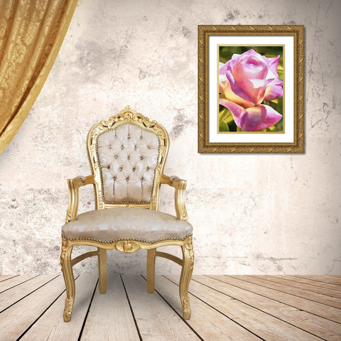 I like Flowers XXV Gold Ornate Wood Framed Art Print with Double Matting by Medeiros, Celito