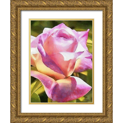 I like Flowers XXV Gold Ornate Wood Framed Art Print with Double Matting by Medeiros, Celito