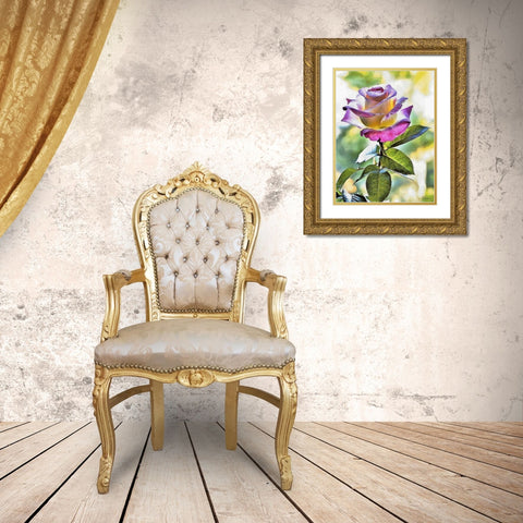 I like Flowers XXVI Gold Ornate Wood Framed Art Print with Double Matting by Medeiros, Celito