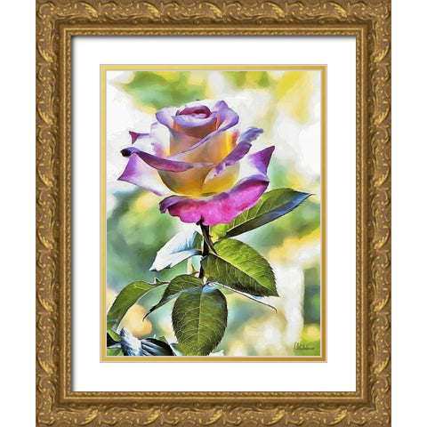 I like Flowers XXVI Gold Ornate Wood Framed Art Print with Double Matting by Medeiros, Celito