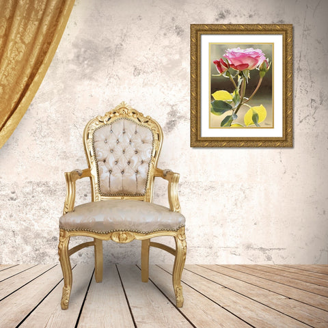 I like Flowers XXVII Gold Ornate Wood Framed Art Print with Double Matting by Medeiros, Celito