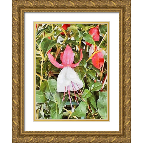 I like Flowers XXXII Gold Ornate Wood Framed Art Print with Double Matting by Medeiros, Celito