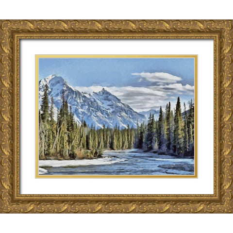 Rocky Mountains I Gold Ornate Wood Framed Art Print with Double Matting by Medeiros, Celito