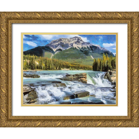 Rocky Mountains IV Gold Ornate Wood Framed Art Print with Double Matting by Medeiros, Celito