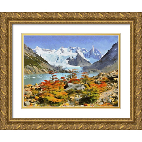 Rocky Mountains VII Gold Ornate Wood Framed Art Print with Double Matting by Medeiros, Celito