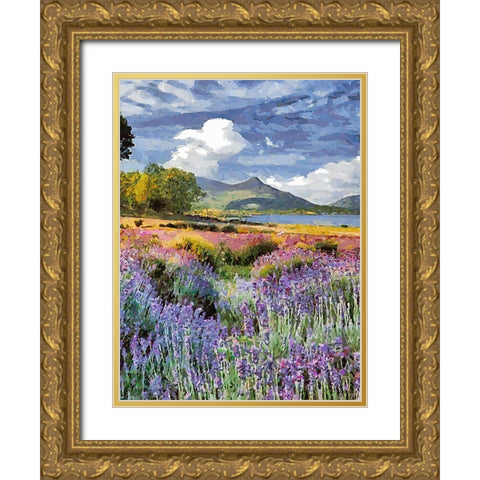 Flovers in the Mountains VIII Gold Ornate Wood Framed Art Print with Double Matting by Medeiros, Celito