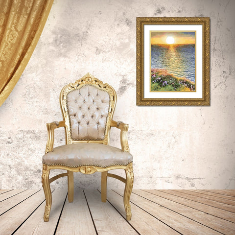 Romantic Sunset I Gold Ornate Wood Framed Art Print with Double Matting by Medeiros, Celito