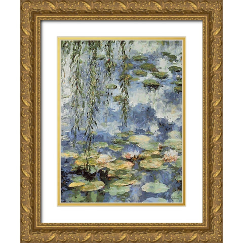 Landscapes in Monet Style VI Gold Ornate Wood Framed Art Print with Double Matting by Medeiros, Celito