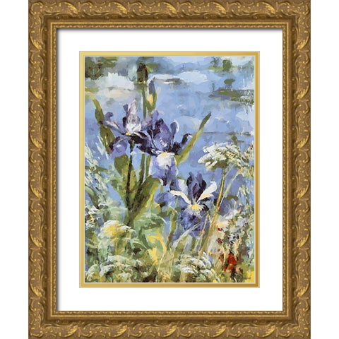 Landscapes in Monet Style VII Gold Ornate Wood Framed Art Print with Double Matting by Medeiros, Celito