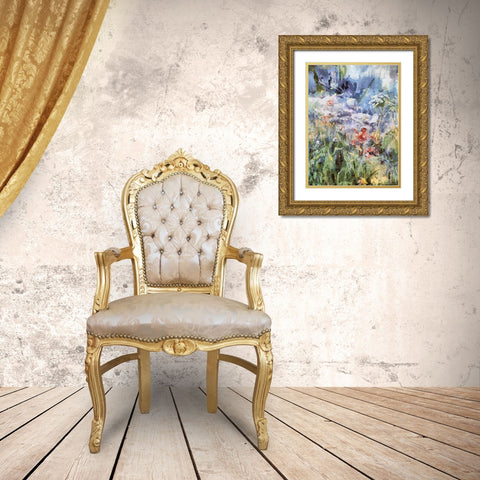 Landscapes in Monet Style VIII Gold Ornate Wood Framed Art Print with Double Matting by Medeiros, Celito