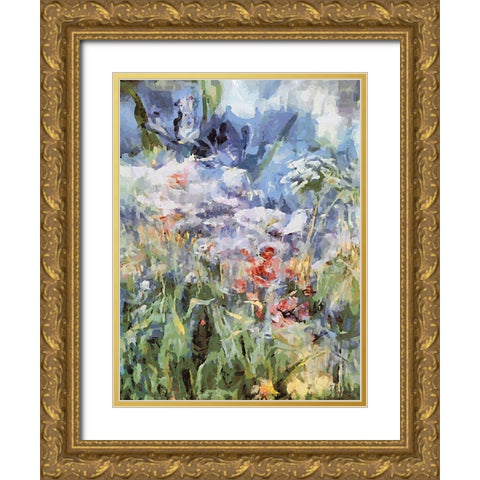 Landscapes in Monet Style VIII Gold Ornate Wood Framed Art Print with Double Matting by Medeiros, Celito