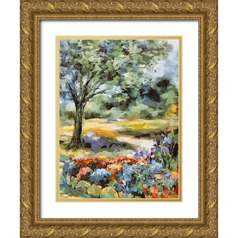 Landscapes in Monet Style XXVI Gold Ornate Wood Framed Art Print with Double Matting by Medeiros, Celito