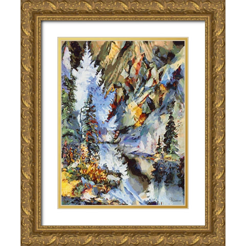 Landscapes in Monet Style XXXIV Gold Ornate Wood Framed Art Print with Double Matting by Medeiros, Celito