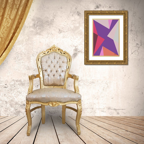 A Game with Abstract Shapes LII Gold Ornate Wood Framed Art Print with Double Matting by Medeiros, Celito