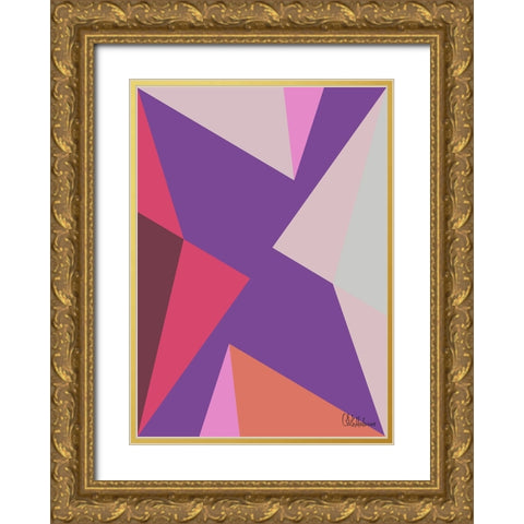 A Game with Abstract Shapes LII Gold Ornate Wood Framed Art Print with Double Matting by Medeiros, Celito