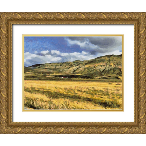 Beautiful nature in Iceland VI Gold Ornate Wood Framed Art Print with Double Matting by Medeiros, Celito