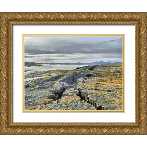 Beautiful nature in Iceland XII Gold Ornate Wood Framed Art Print with Double Matting by Medeiros, Celito