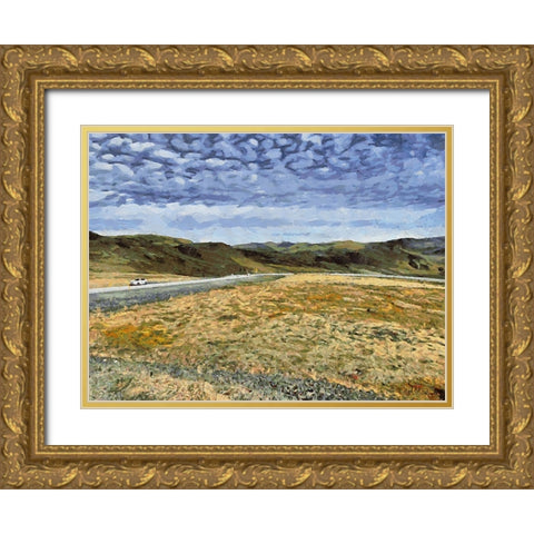 Beautiful nature in Iceland XIII Gold Ornate Wood Framed Art Print with Double Matting by Medeiros, Celito