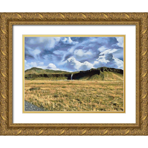 Beautiful nature in Iceland XXXIII Gold Ornate Wood Framed Art Print with Double Matting by Medeiros, Celito