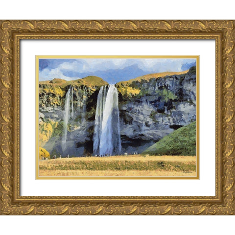 Beautiful nature in Iceland XXXV Gold Ornate Wood Framed Art Print with Double Matting by Medeiros, Celito