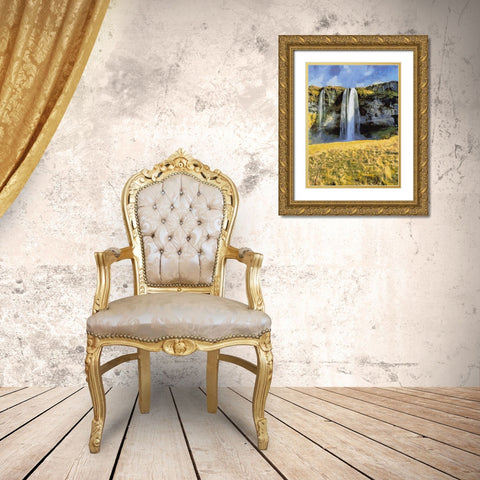 Beautiful nature in Iceland XXXVIII Gold Ornate Wood Framed Art Print with Double Matting by Medeiros, Celito