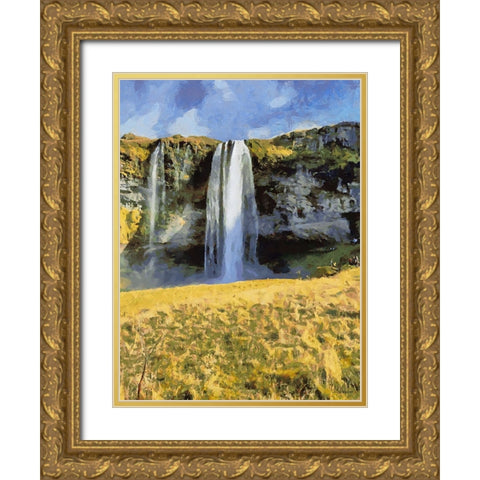 Beautiful nature in Iceland XXXVIII Gold Ornate Wood Framed Art Print with Double Matting by Medeiros, Celito
