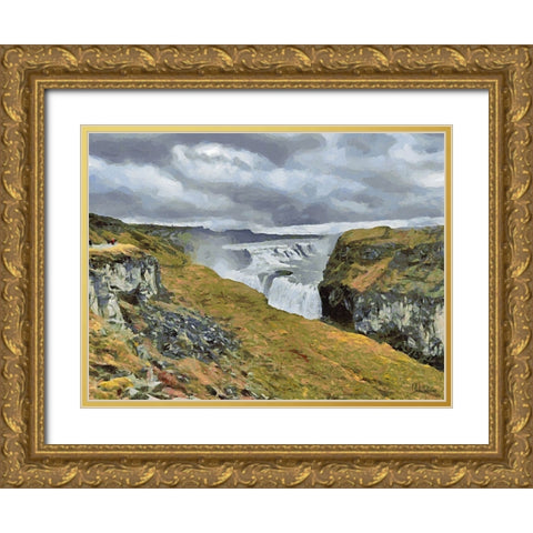 Beautiful nature in Iceland LI Gold Ornate Wood Framed Art Print with Double Matting by Medeiros, Celito