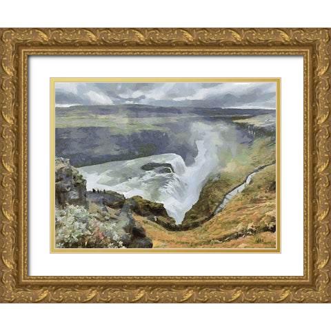 Beautiful nature in Iceland LII Gold Ornate Wood Framed Art Print with Double Matting by Medeiros, Celito