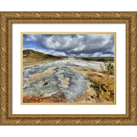 Beautiful nature in Iceland LIII Gold Ornate Wood Framed Art Print with Double Matting by Medeiros, Celito