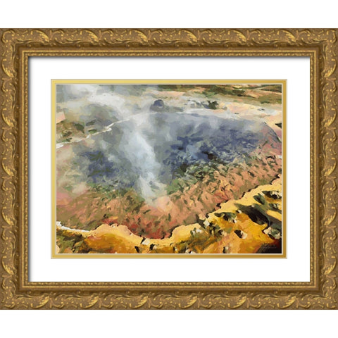 Beautiful nature in Iceland LIV Gold Ornate Wood Framed Art Print with Double Matting by Medeiros, Celito